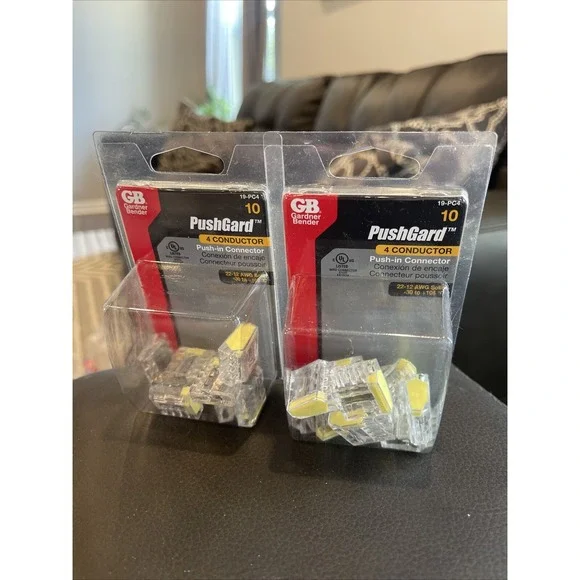 Gardner Bender PushGard‎ 4-Port 600V Push-In Connector (10-Pack) 19-PC4 Lot Of 2