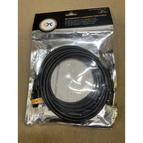 Cable Matters Mini‎ DisplayPort to DisplayPort Cable 15ft 101007-BLACK-15 2K
