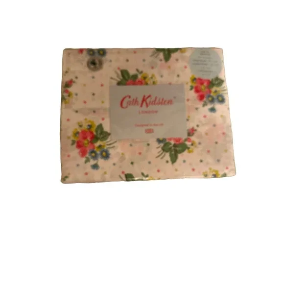 Cath Kidston Twin XL Sheet Set Floral 100%‎ Cotton Percale 200 Thread Count Pink