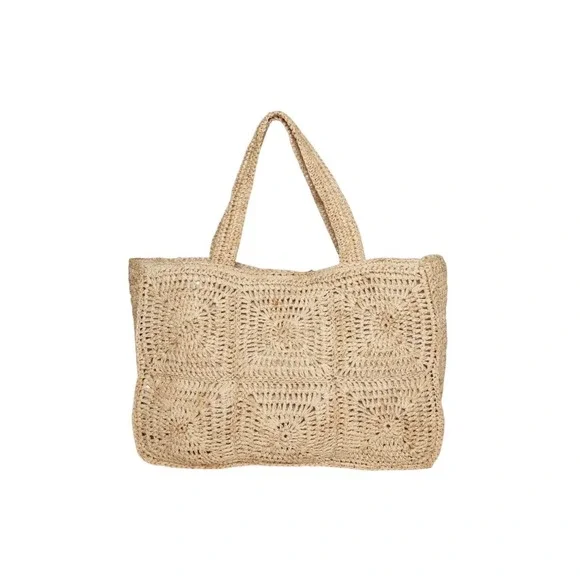 Hat Attack Straw Tote Portia Luxe Rafia Beach New