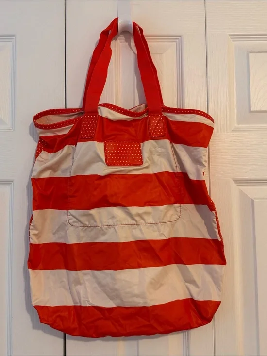 Marc By Marc Jacobs Red and Cream Striped Tote