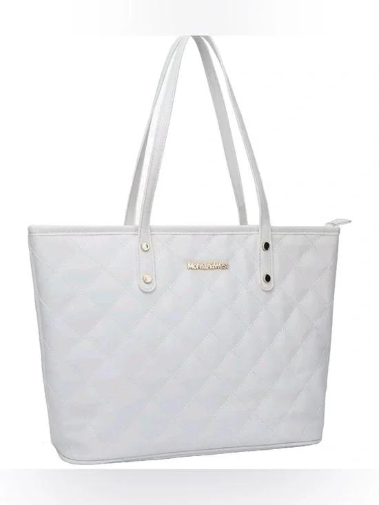 Montana West Quilted Vegan Leather Tote
