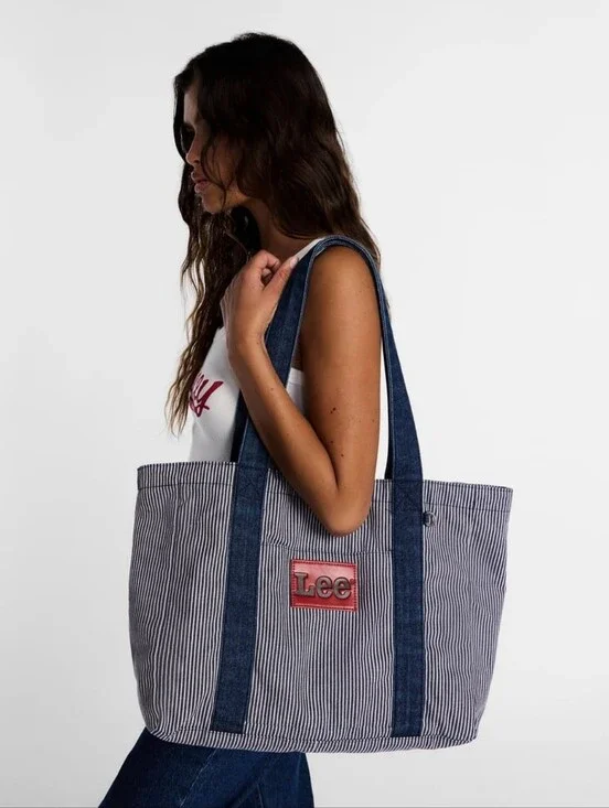 Lee Denim Tote Bag, Hickory Stripe