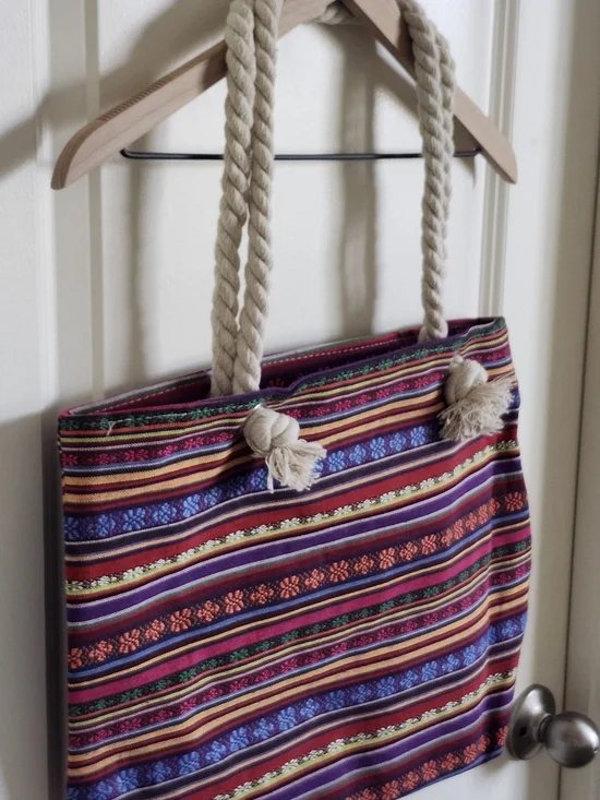 NWOT Beach Tote with Rope Handles