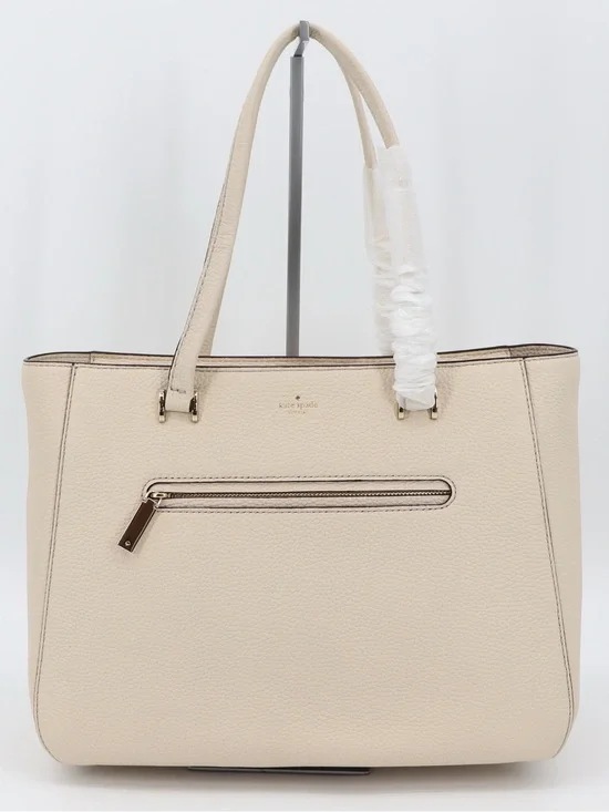 New Kate Spade Hopkins Street Dharma Pebbled Leather Tote Shoulder Bag Ivory