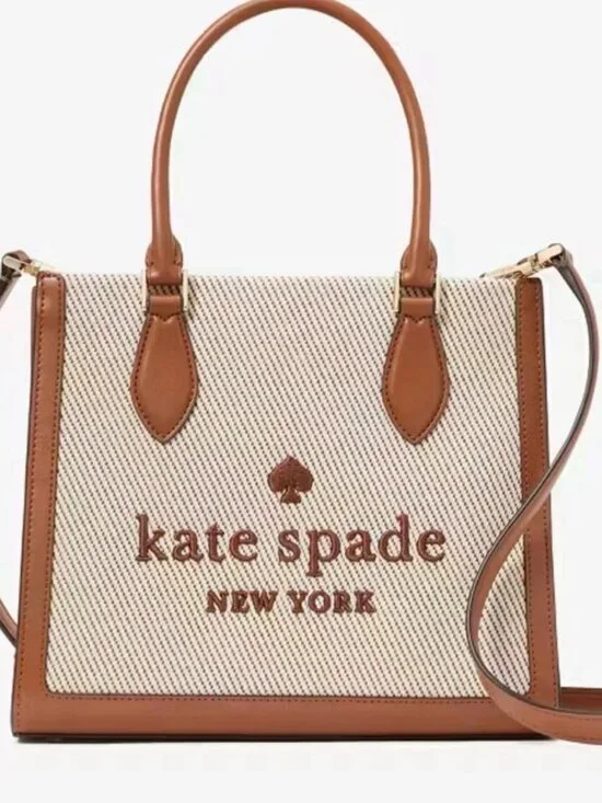 Kate Spade Ellie Small Tote/Crossbody Canvas Warm Ginger