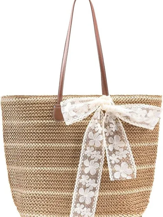 BRAND NEW Straw Beach Tote Bag