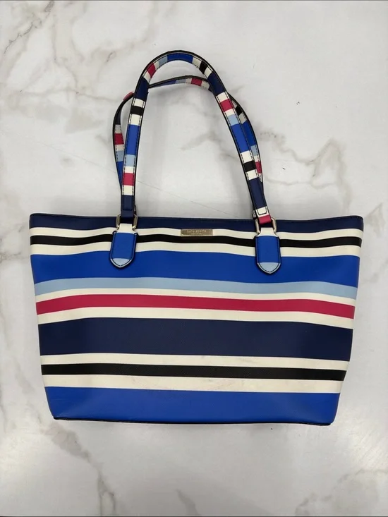kate spade Blue, Navy, White and Red Striped Tote