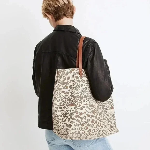 Madewell The Canvas Transport Tote Print Edition Cheetah/Leopard
