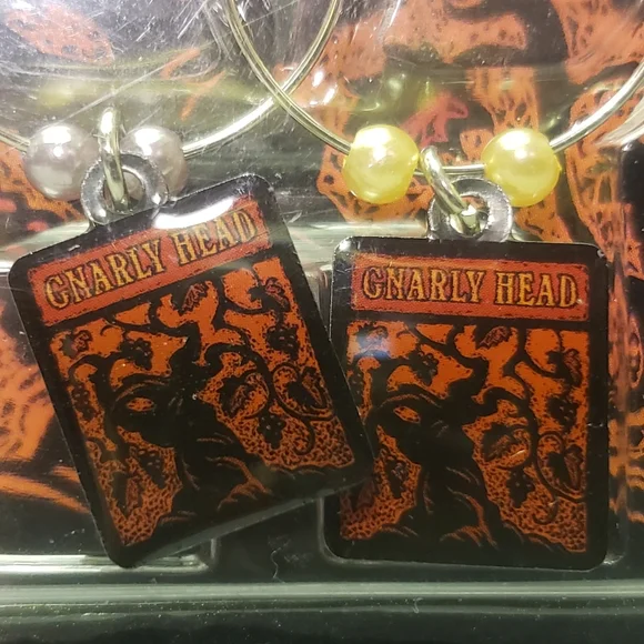Vtg Wine Glass Charms Ltd Ed. Gnarly Head Pkg Of 2