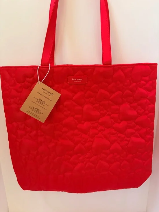 kate spade Red Quilted Heart Tote