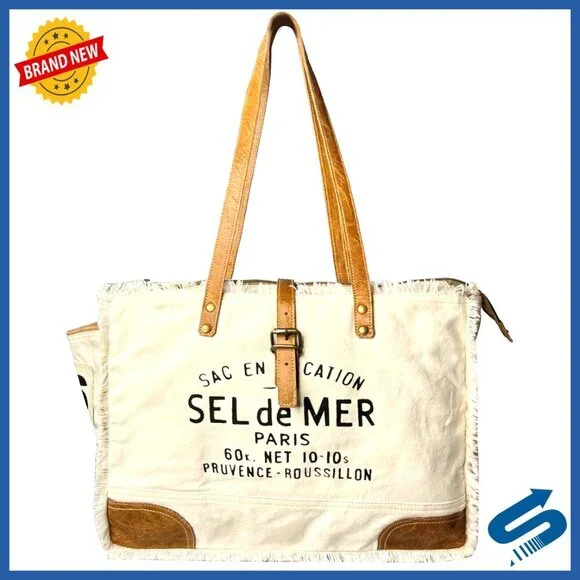 Canvas Leather Tote Bag Hobo Shoulder Satchel Travel Handbag Ladies Purse