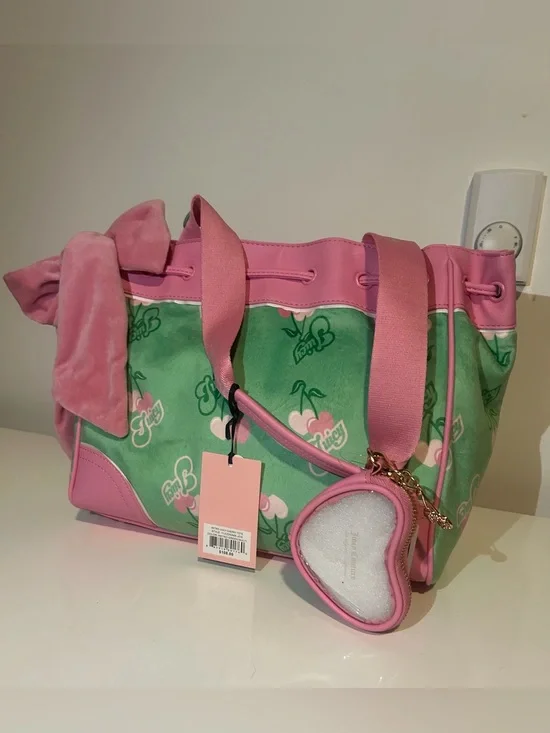 Pink & Green cherry print Daydreamer Bag
