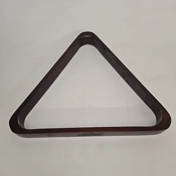 AMERICAN HERITAGE BILLIARDS DARK BROWN WOOD POOL TABLE BALL RACK‎