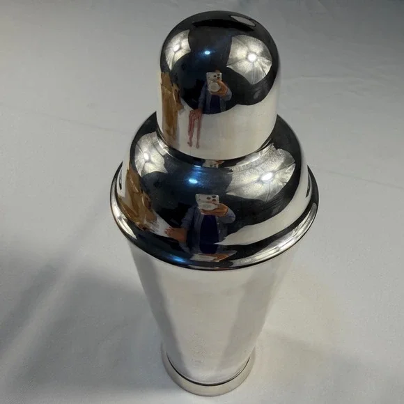 Silver Tone Mirror Finish 3 Piece Cobbler Cocktail‎ Shaker Barware