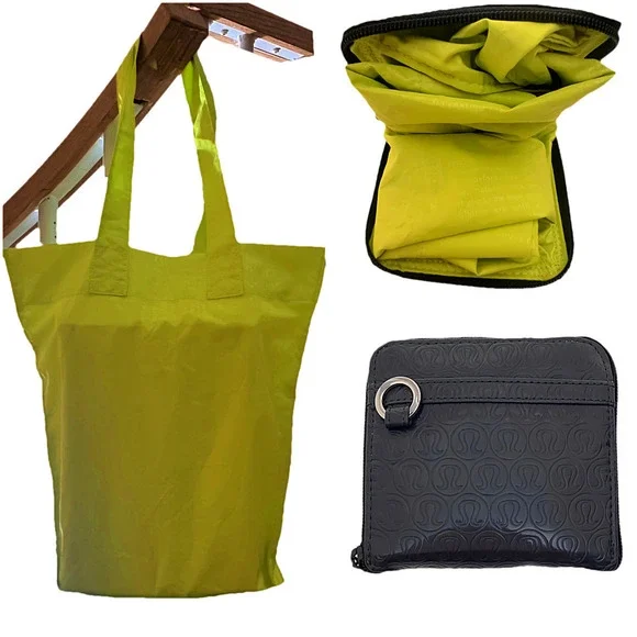 Lululemon Packable Lightweight Shopper Tote Green NWOT