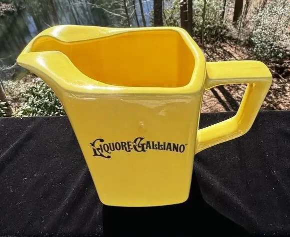 Sambuca di Galliano Yellow Bar Water Pottery Pitcher Amaretto Galliano Jug -A1