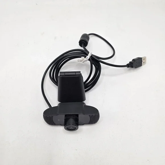 USB Webcam Black Adjustable‎ Clip Mount Built-in Mic Home Office WFH Tech