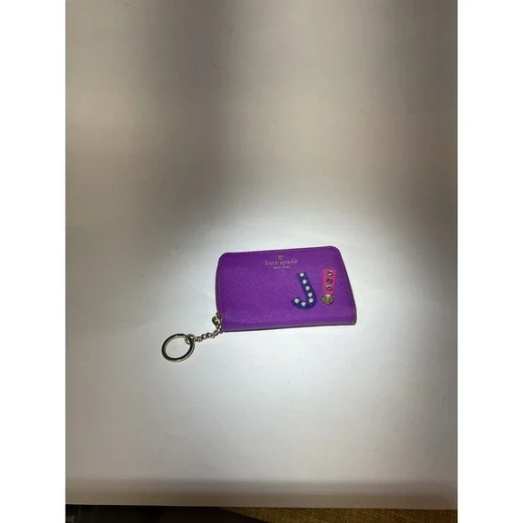 Kate Spade Initial Wallet J Purple Zip Around Initial J! Jenny Jessica‎ Jasmine