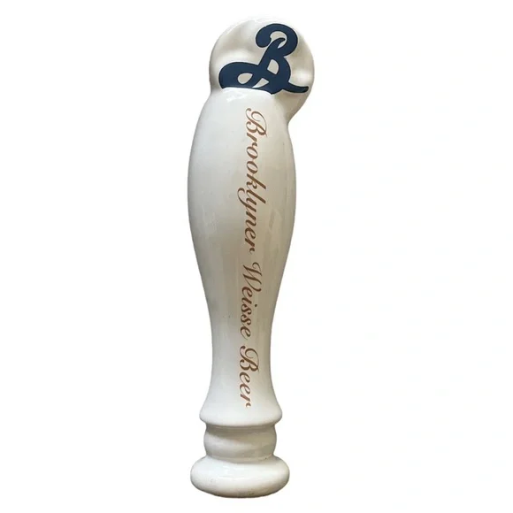 NWOT Vintage rare BROOKLYNER WEISSE Beer ceramic tap handle pull 10” NEW