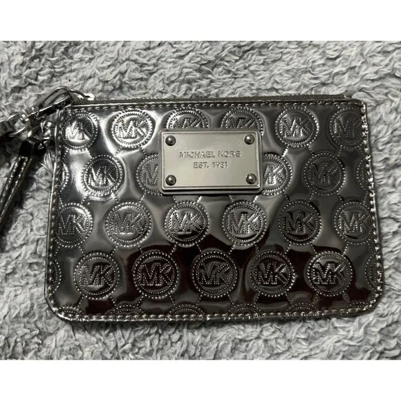 Michael Kors Silver Logo Wristlet NWOT