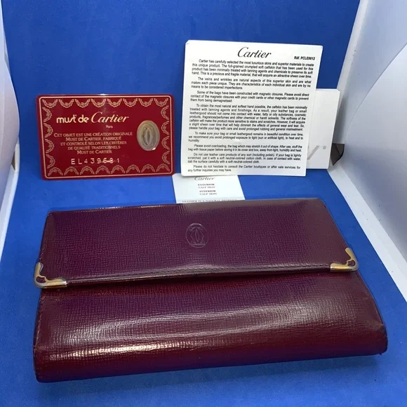Authentic Must de Cartier Women’s‎ Wallet #9