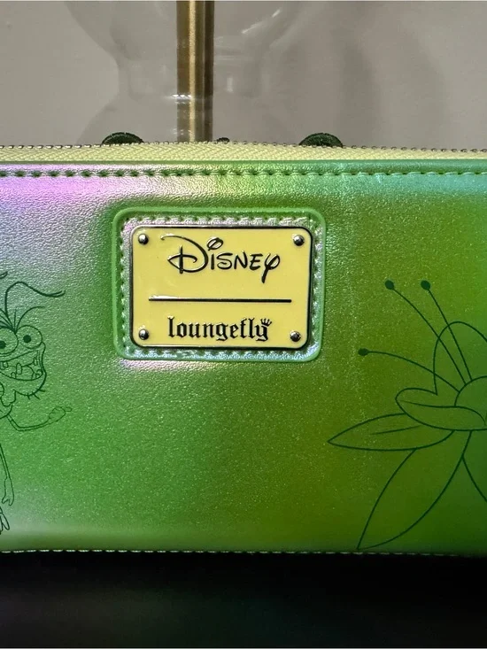Disney Tiana Loungefly Green Iridescent Wallet