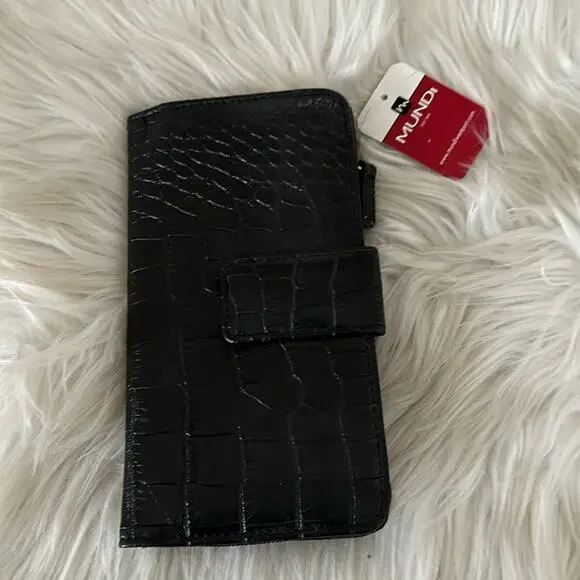 Mundi | Crocodile Tab Wallet NWT