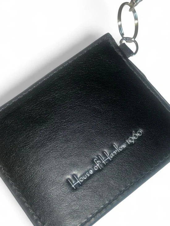House of Harlow 1960 Black Leather Key & Card Holder with Keyring