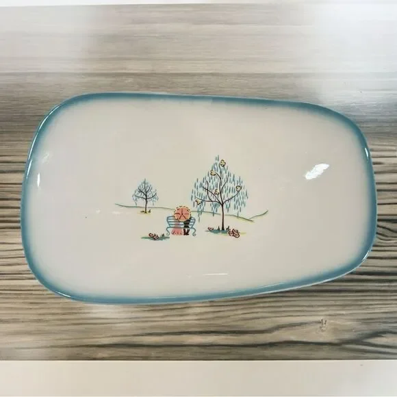 Brock Pottery Forever Yours Vintage MCM Platter