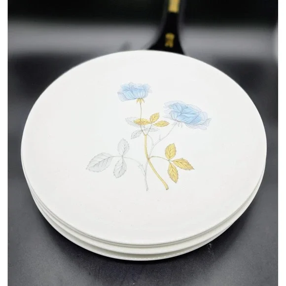 Set/6 Vintage Wedgwood Ice Rose Dinner Plate 10.5