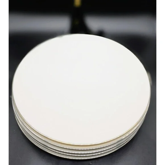 Set/5 Lenox Dinner Plates X 303P Coupe Style Olympia Platinum Edge 10.25