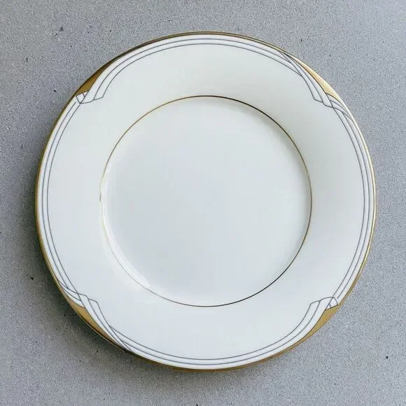 Vintage Noritake Golden Cove Salad Plate, Japan 1986, Gold Trim Fine China