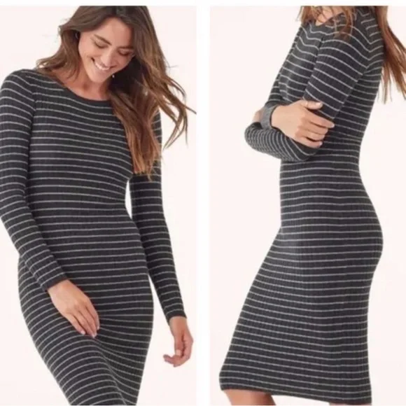 Splendid Kinsley Striped Sweater Midi Dress Size Small