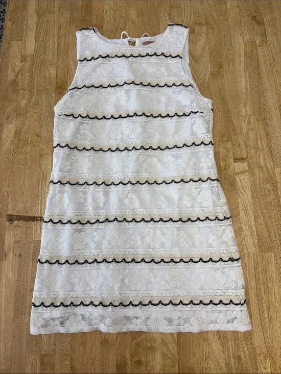 EUC Show Me Your Mumu Cynthia Lace Keyhole Mini Dress French Vanilla