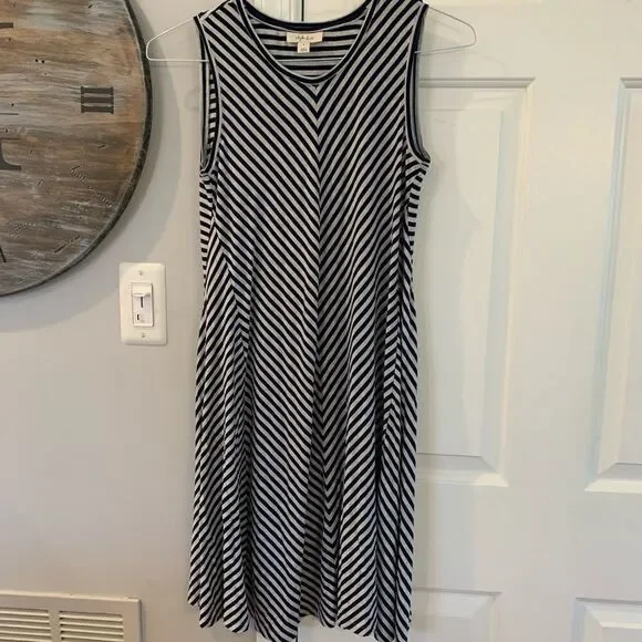 Style & Co. Striped Slinky Knit Dress s. S