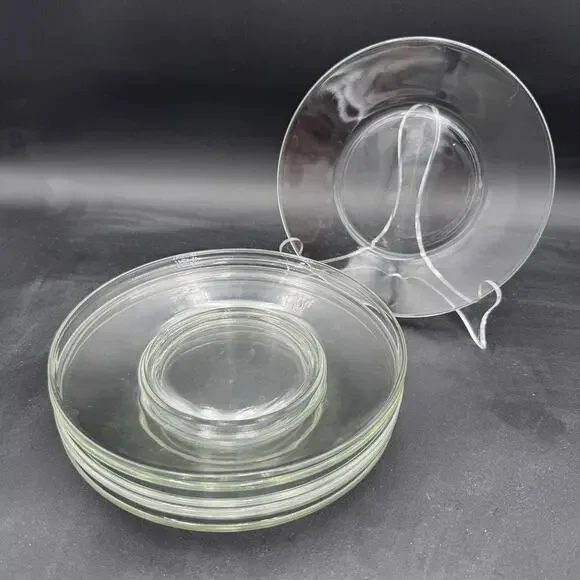 Vintage Glass Salad Plates 8
