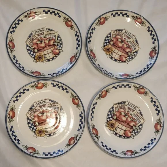 Vintage International Tableworks Appletime Salad Plates 7 3/4