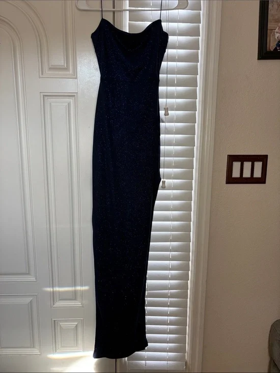 Windsor Elegant midnight blue Sparkle Slip Dress -