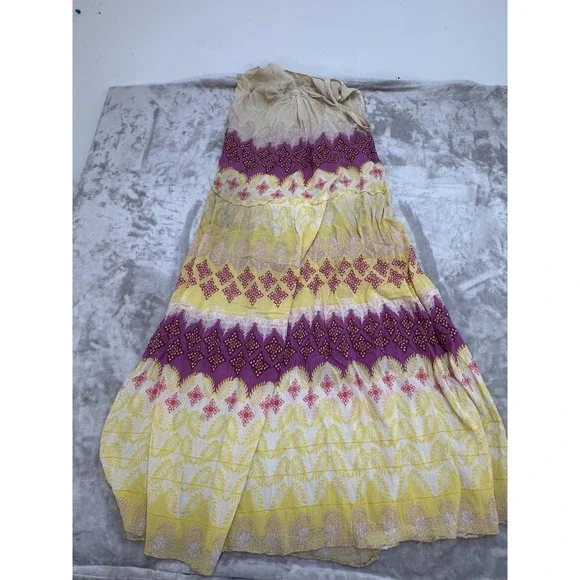 Diane Von Furstenberg Women's Silk Blend Maxi Dress‎ Sz 4 Spaghetti Strap Floral