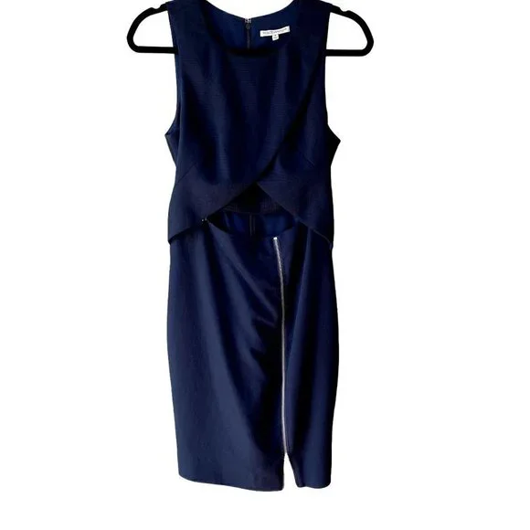 Rebecca Minkoff Malone Navy Cutout Dress 0