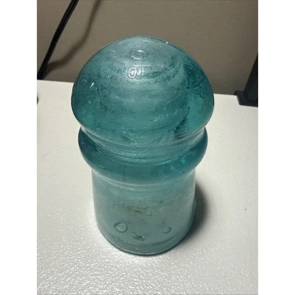 W.‎ BROOKFIELD 45 CLIFF St N.Y. GLASS INSULATOR. Dated January 25 1870 #3