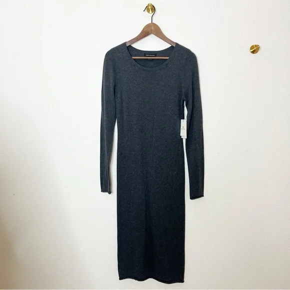 Something Navy NWT 100% Cotton Grey Sweater Dress Size S
