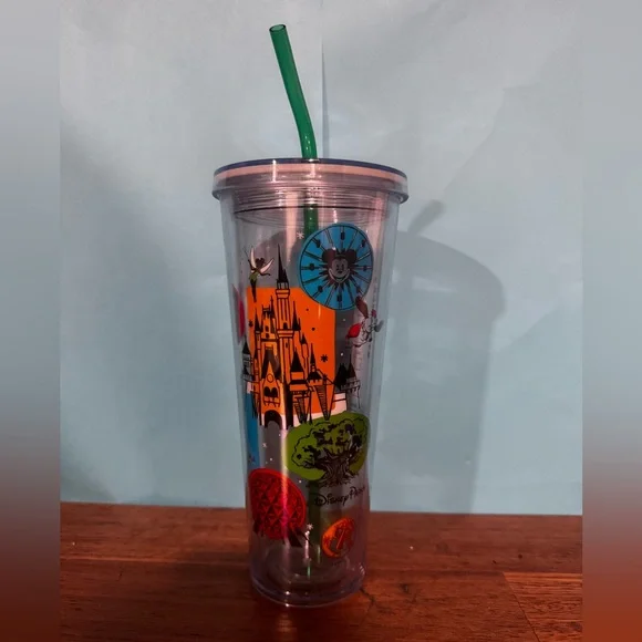 Disney World Starbucks Park Icons Venti 24 oz Acrylic Cold Tumbler Cup 2017