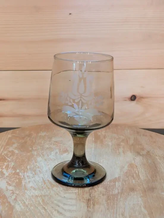 Vintage Pfaltzgraff Village Goblet Replacement Glass - Brown - 6