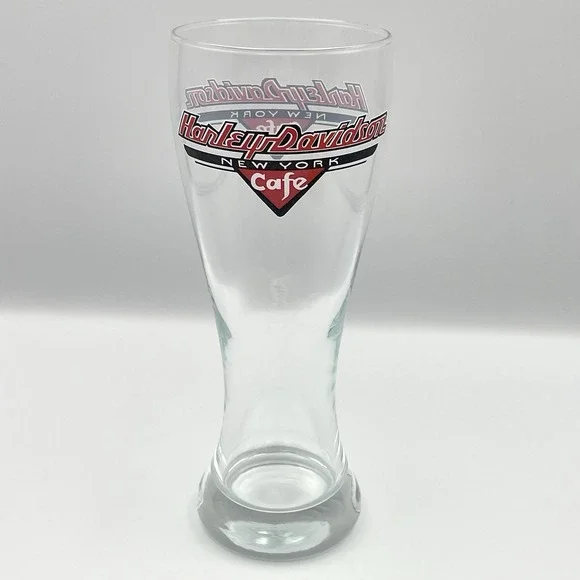 Vintage‎ 1990s Harley-Davidson New York Cafe Pilsner Glass 8.5