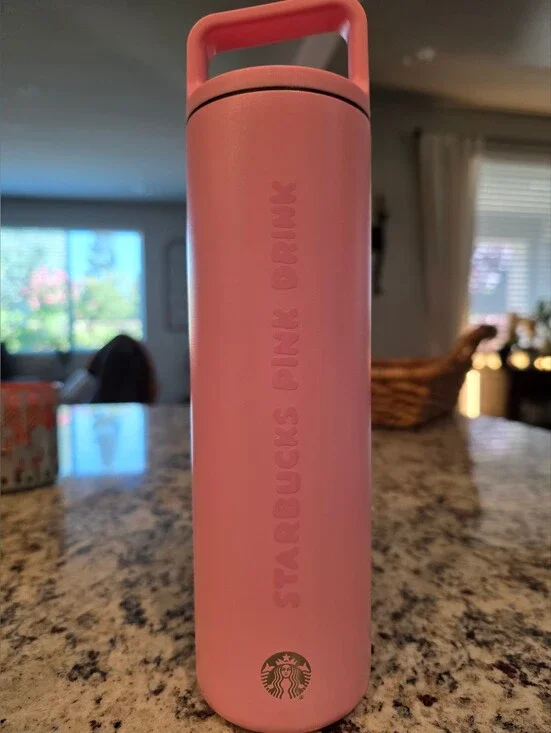 Starbucks Pink Drink Stainless Bottle with Handle
