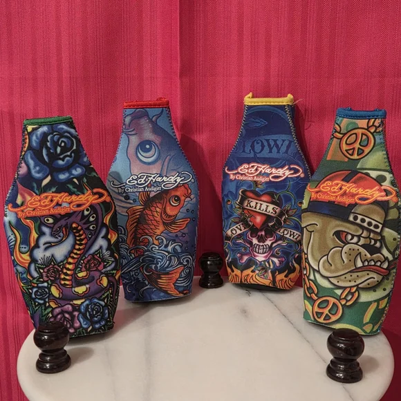 Ed Hardy Colorful Tattoo Art Bottle Sleeves