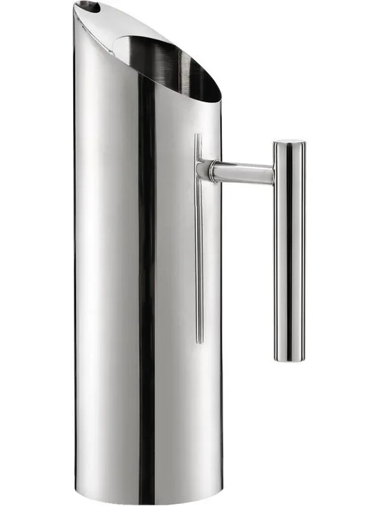 Modern Stainless Steel Water Pitcher 51oz with Ice Guard - Perfect for Iced Tea