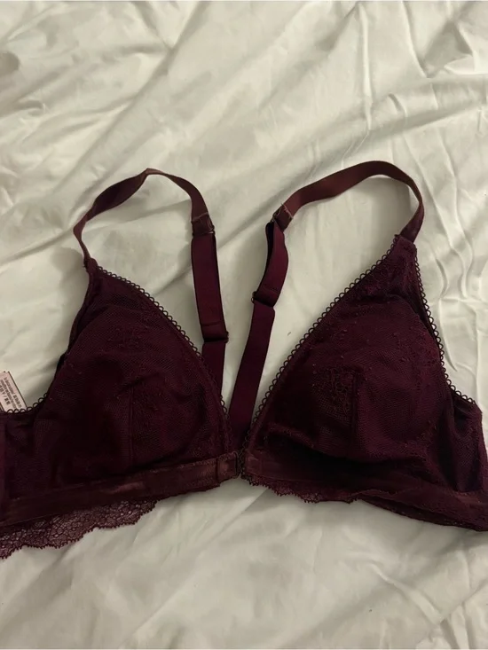 Victoria secret  Burgundy Lace-Trim Bralette medium